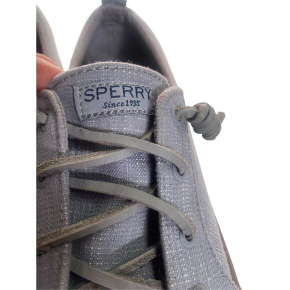 Sperry Crest Vibe Linen Women’s Sneakers in Gray Size 9 - Picture 2 of 6